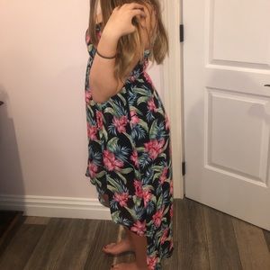 High low floral print dress